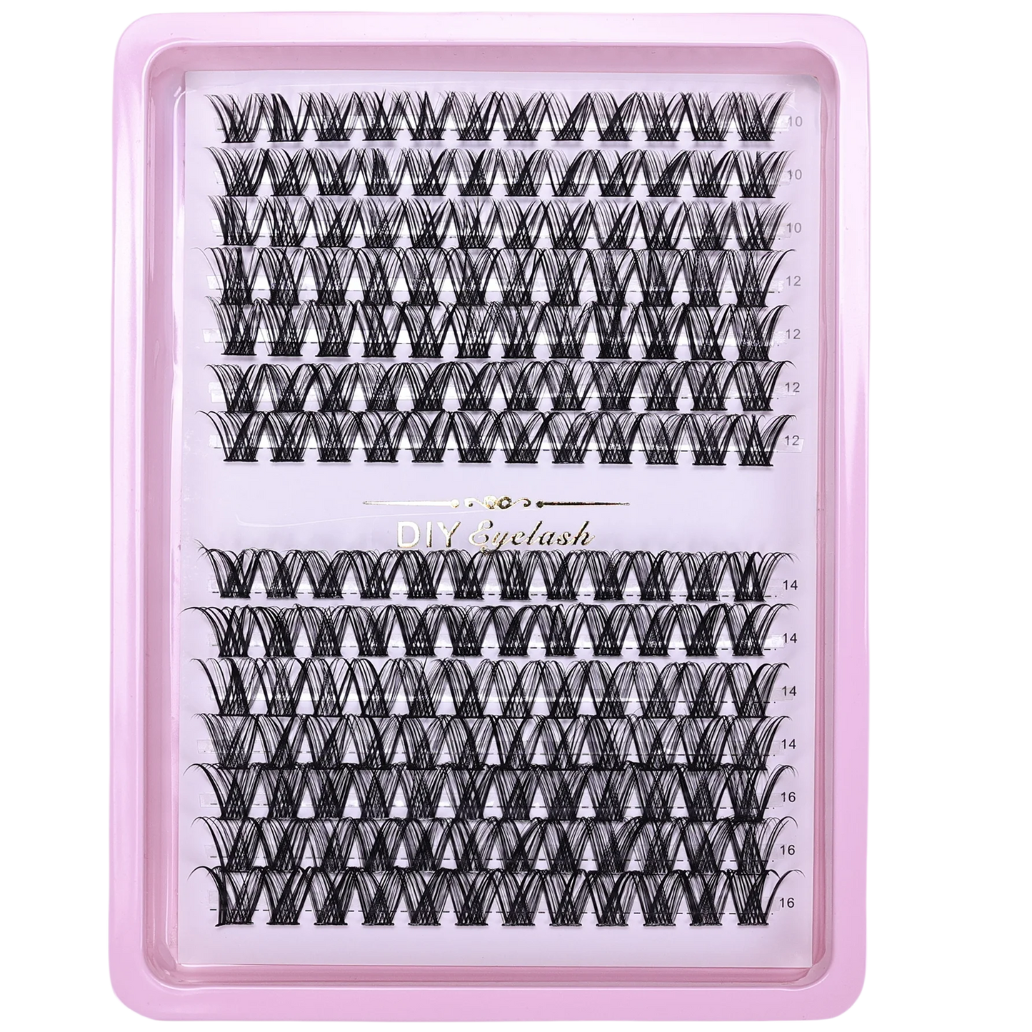 Pestañas individuales, extensión de pestañas DIY, longitud mixta, pestañas postizas reutilizables, extensión rizada D