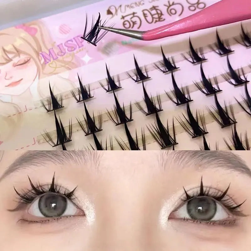 Pestañas Manga DIY pestañas postizas debajo de pestañas grupos de pestañas naturales pestañas individuales pestañas diarias extensión de pestañas