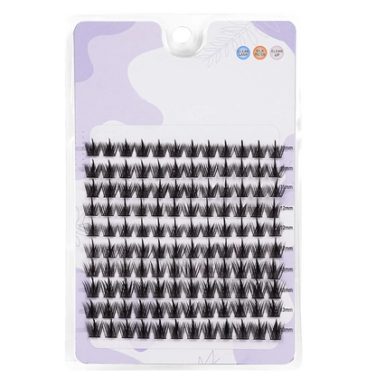 Pestañas individuales, extensión de pestañas DIY, longitud mixta, pestañas postizas reutilizables, extensión rizada D