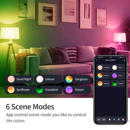Tuya E27 bombillas Led Bluetooth bombilla inteligente 9W luz que cambia de Color lámpara Led RGB regulable 220V 110V Control por aplicación Smart Life A60