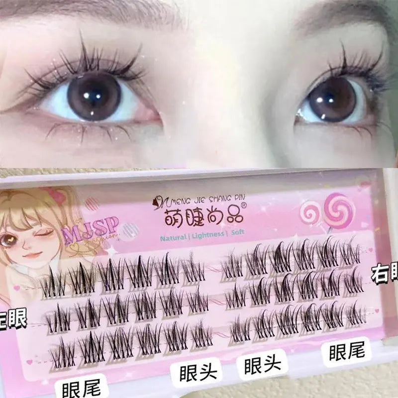 Pestañas Manga DIY pestañas postizas debajo de pestañas grupos de pestañas naturales pestañas individuales pestañas diarias extensión de pestañas