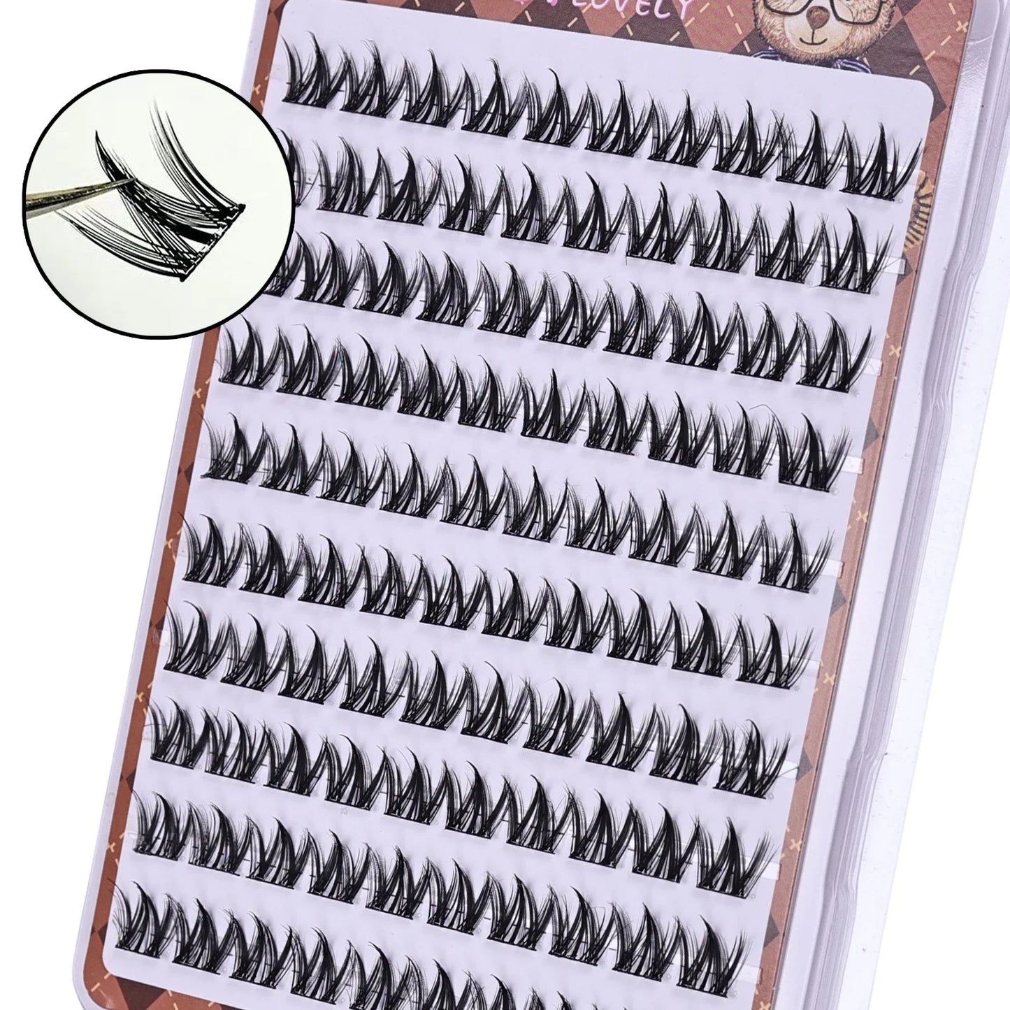 Pestañas postizas autoadhesivas sin pegamento, voluminosas, esponjosas, gruesas, rizadas naturales, extensión de pestañas de girasol en forma de W, ojos de Manga DIY