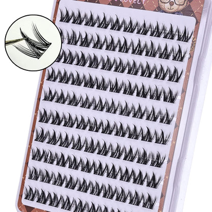 Pestañas postizas autoadhesivas sin pegamento, voluminosas, esponjosas, gruesas, rizadas naturales, extensión de pestañas de girasol en forma de W, ojos de Manga DIY