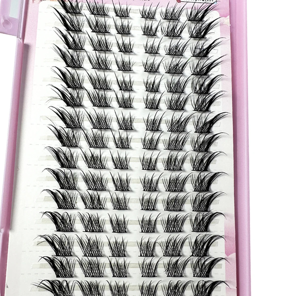 Pestañas postizas Manga de ojo de zorro de 32 filas, gran capacidad, cónicas, gruesas, segmentadas, extensiones de pestañas individuales, agrandar los ojos