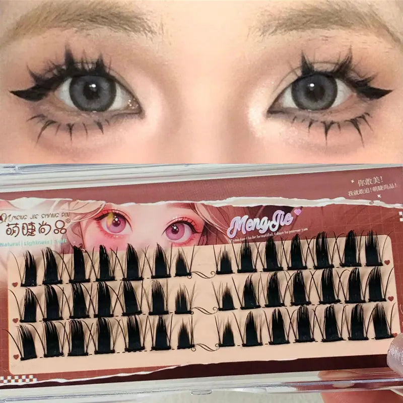 Pestañas Manga DIY pestañas postizas debajo de pestañas grupos de pestañas naturales pestañas individuales pestañas diarias extensión de pestañas