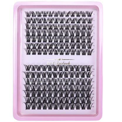 Pestañas individuales, extensión de pestañas DIY, longitud mixta, pestañas postizas reutilizables, extensión rizada D