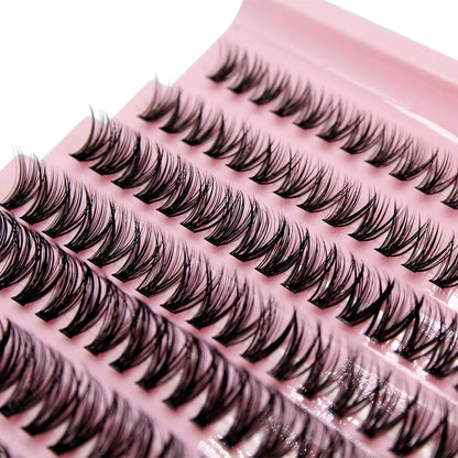 8-16mm Mix Super Bunch 200 Uds pestañas grupos extensiones pestañas postizas C/D Curl 30D estilo encanto volumen ruso