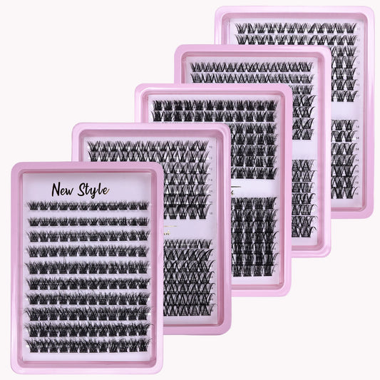 Pestañas individuales, extensión de pestañas DIY, longitud mixta, pestañas postizas reutilizables, extensión rizada D