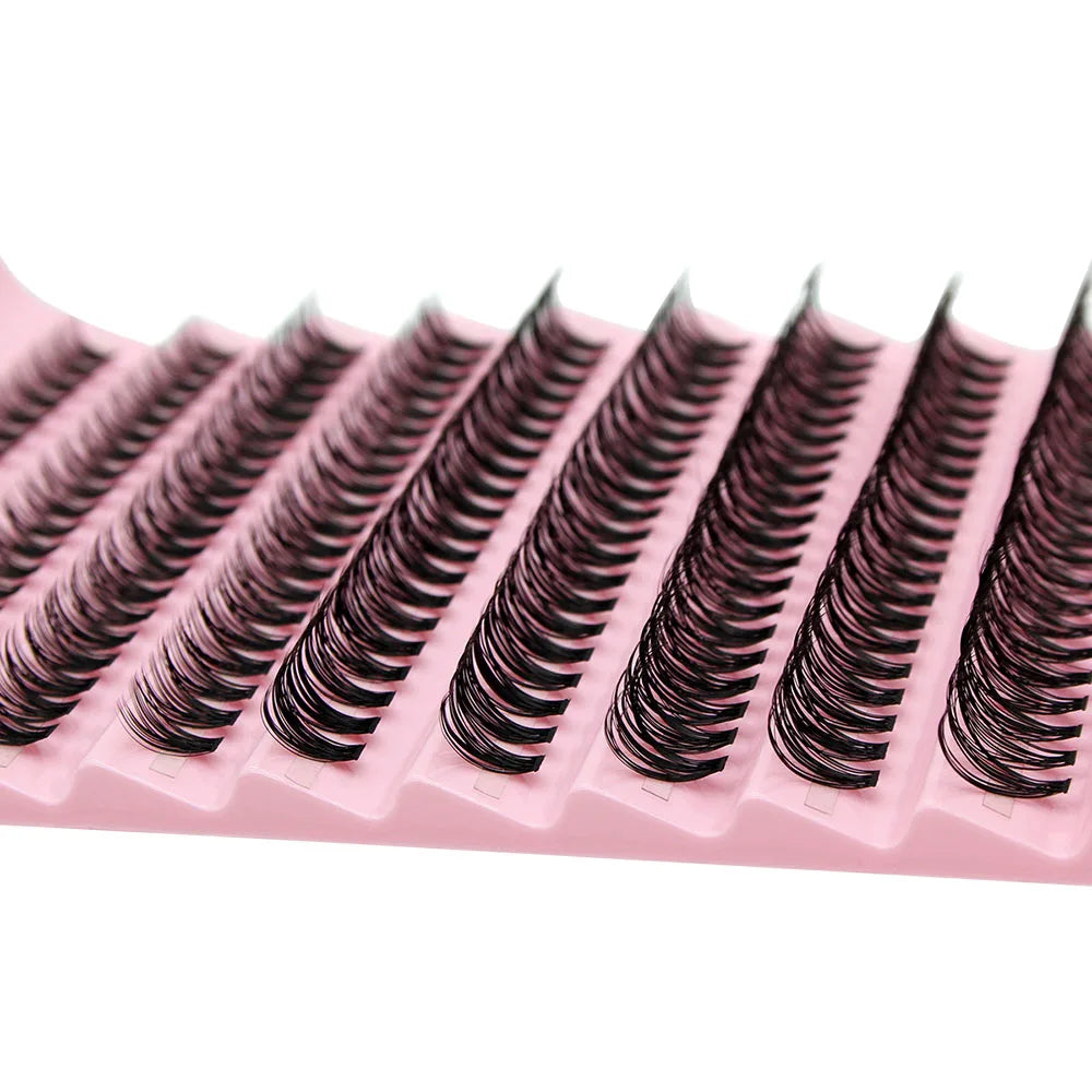 8-16mm Mix Super Bunch 200 Uds pestañas grupos extensiones pestañas postizas C/D Curl 30D estilo encanto volumen ruso