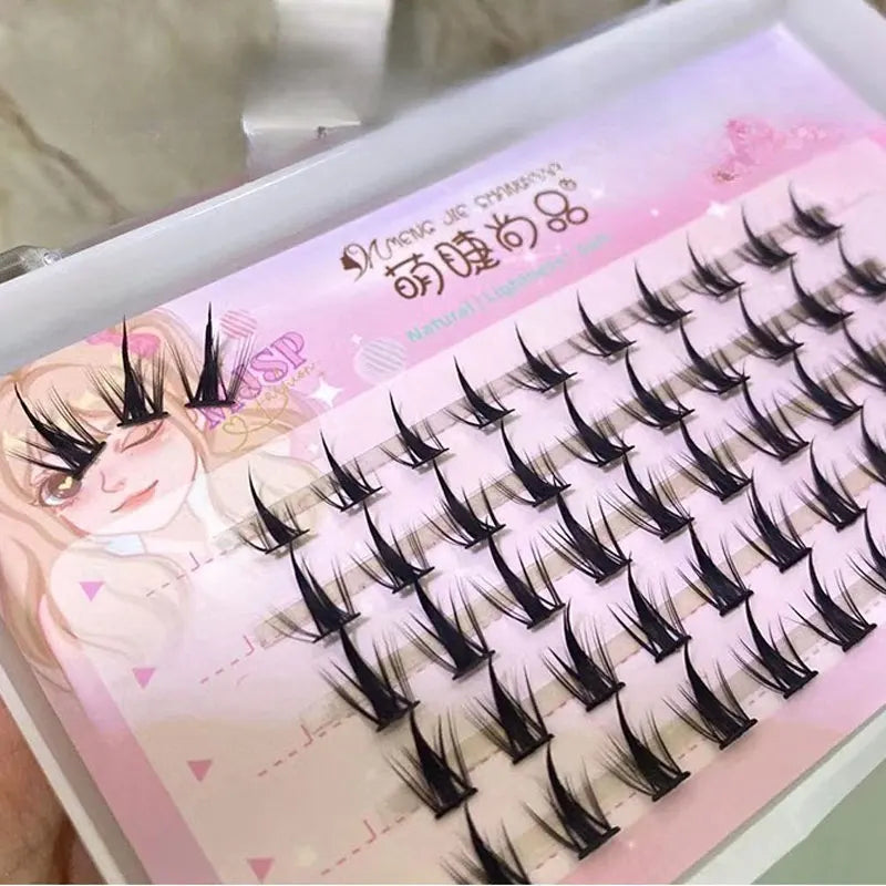 Pestañas Manga DIY pestañas postizas debajo de pestañas grupos de pestañas naturales pestañas individuales pestañas diarias extensión de pestañas