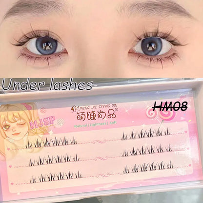 Pestañas Manga DIY pestañas postizas debajo de pestañas grupos de pestañas naturales pestañas individuales pestañas diarias extensión de pestañas