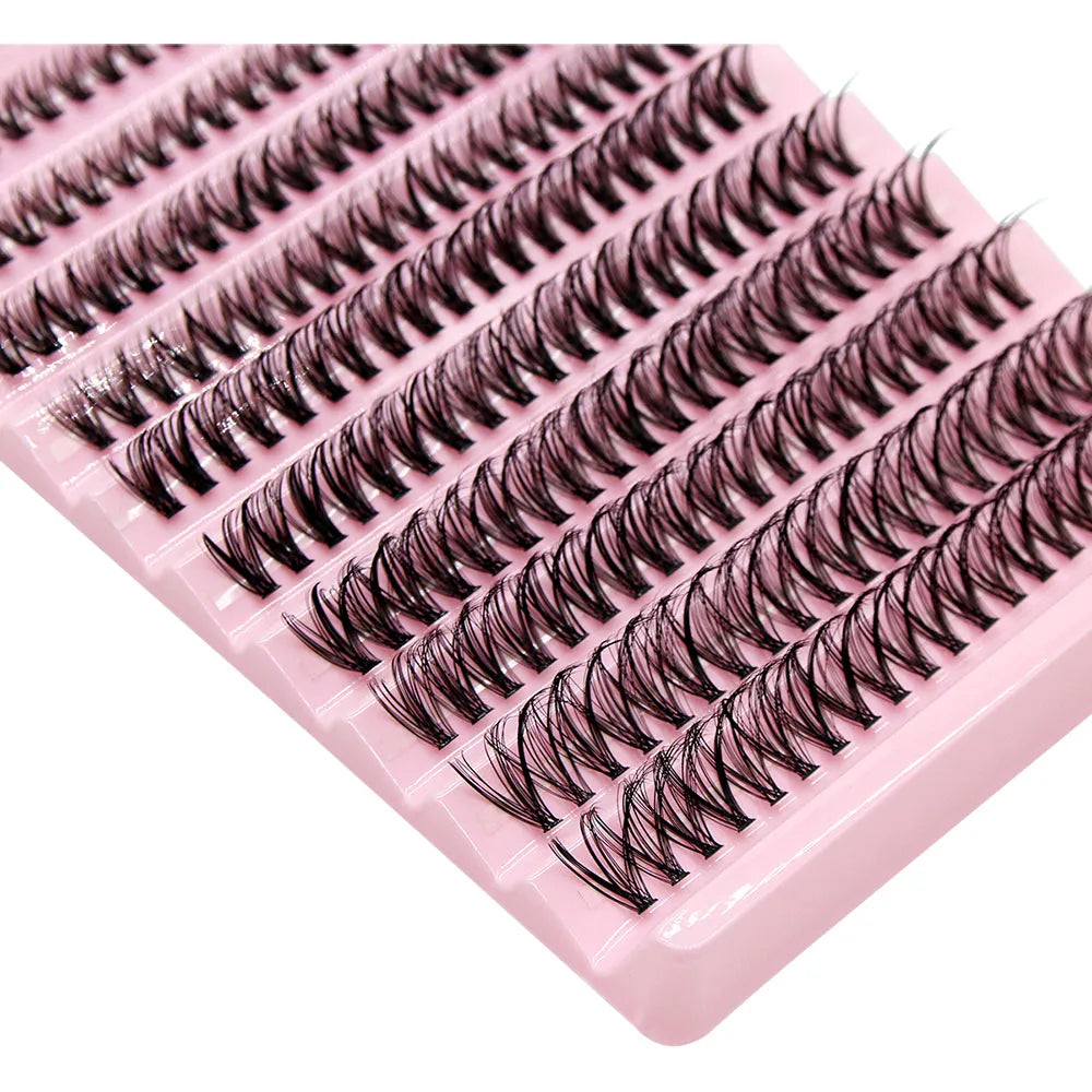 8-16mm Mix Super Bunch 200 Uds pestañas grupos extensiones pestañas postizas C/D Curl 30D estilo encanto volumen ruso