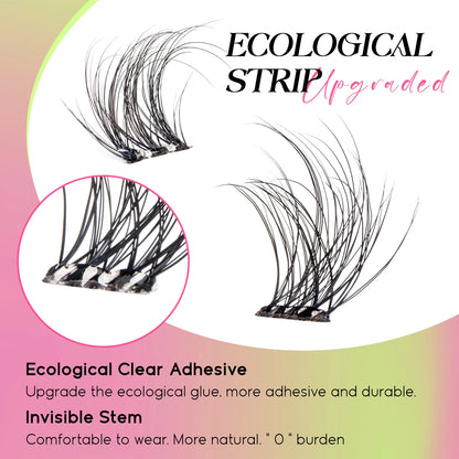VYRILA pestañas autoadhesivas sin pegamento DIY extensión de pestañas individuales pestañas suaves naturales sin pegamento pestañas segmentadas necesarias