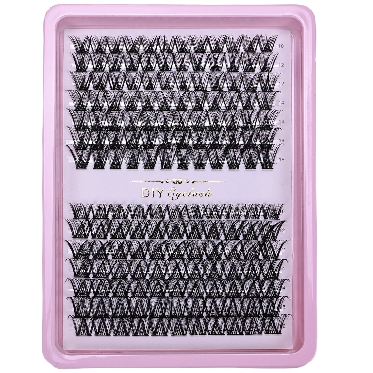 Pestañas individuales, extensión de pestañas DIY, longitud mixta, pestañas postizas reutilizables, extensión rizada D