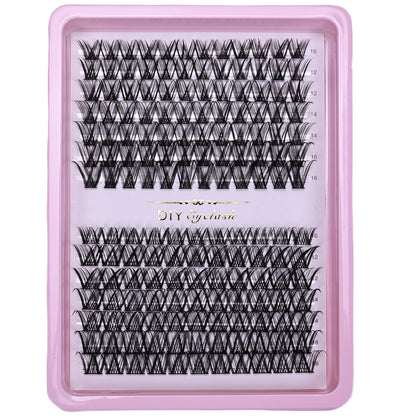 Pestañas individuales, extensión de pestañas DIY, longitud mixta, pestañas postizas reutilizables, extensión rizada D