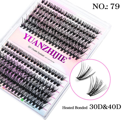 YUANZHIJIE-extensión de pestañas postizas segmentadas, rizo C/D, herramientas de maquillaje de pestañas individuales naturales, suaves, 0,07mm, 8-16mm y mezcla de pestañas