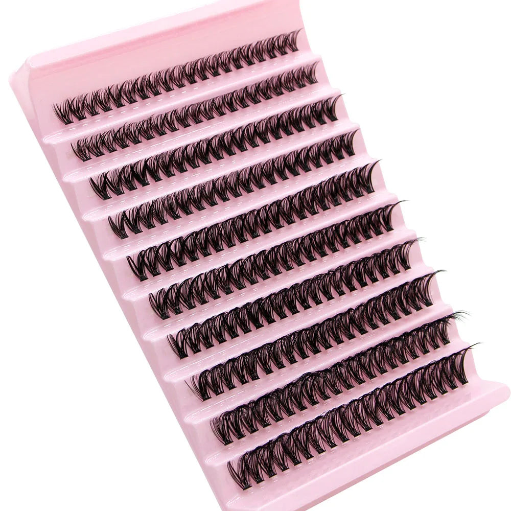 8-16mm Mix Super Bunch 200 Uds pestañas grupos extensiones pestañas postizas C/D Curl 30D estilo encanto volumen ruso