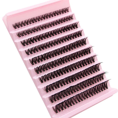 8-16mm Mix Super Bunch 200 Uds pestañas grupos extensiones pestañas postizas C/D Curl 30D estilo encanto volumen ruso