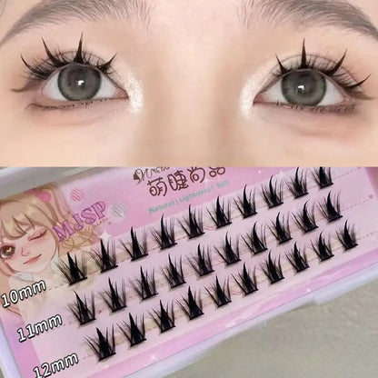 Pestañas Manga DIY pestañas postizas debajo de pestañas grupos de pestañas naturales pestañas individuales pestañas diarias extensión de pestañas