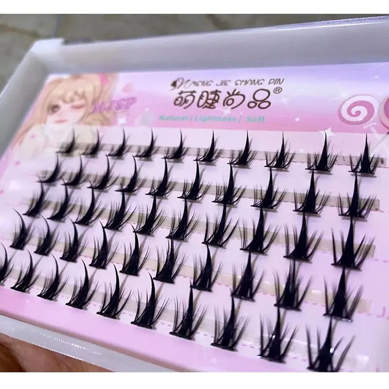 Pestañas Manga DIY pestañas postizas debajo de pestañas grupos de pestañas naturales pestañas individuales pestañas diarias extensión de pestañas