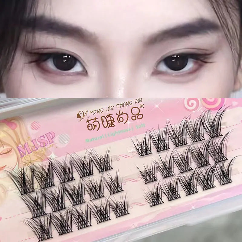 Pestañas Manga DIY pestañas postizas debajo de pestañas grupos de pestañas naturales pestañas individuales pestañas diarias extensión de pestañas