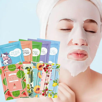 Nuevo 1 bolsa de mascarilla Facial con fragancia Floral de frutas, mascarilla Facial hidratante reafirmante de manzanilla y arándanos para la piel de la cara del coche T5R4