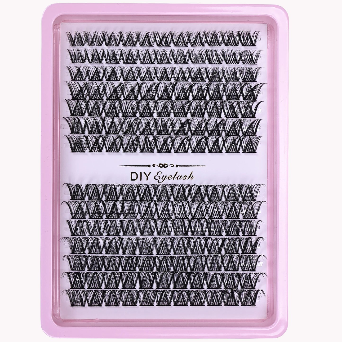 Pestañas individuales, extensión de pestañas DIY, longitud mixta, pestañas postizas reutilizables, extensión rizada D