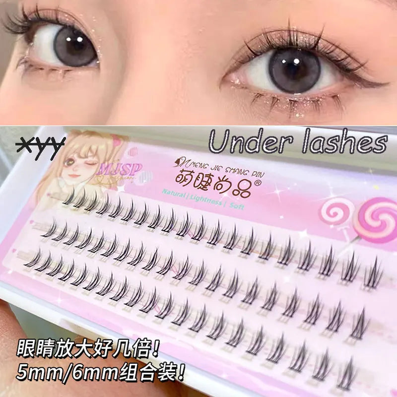 Pestañas Manga DIY pestañas postizas debajo de pestañas grupos de pestañas naturales pestañas individuales pestañas diarias extensión de pestañas