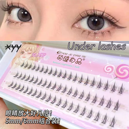 Pestañas Manga DIY pestañas postizas debajo de pestañas grupos de pestañas naturales pestañas individuales pestañas diarias extensión de pestañas