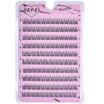 Pestañas postizas autoadhesivas esponjosas con diseño de cola de pez, No requiere pegamento, Kit de bricolaje de extensión de pestañas rizadas de girasol grueso de Anime