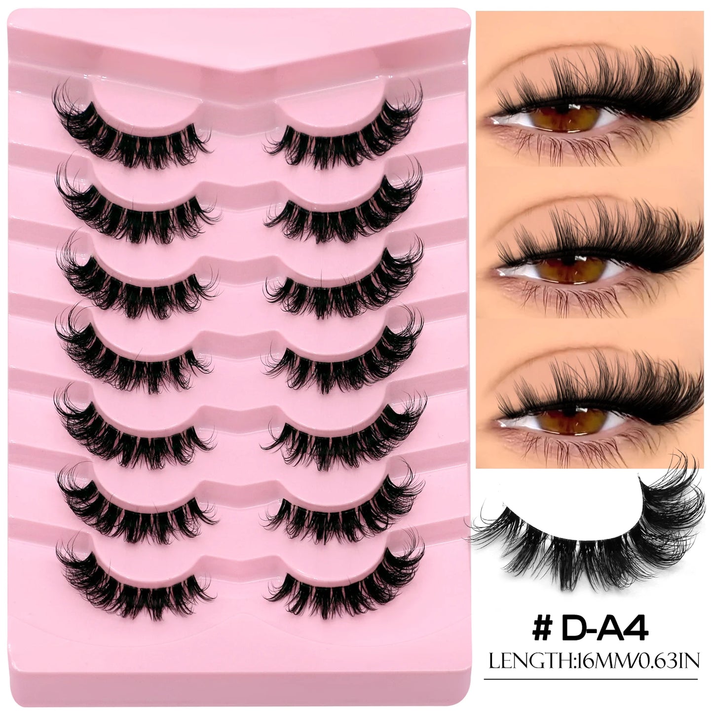 GROINNEYA pestañas postizas pestañas de gato esponjosas pestañas de visón 3D volumen fino banda Invisible ligera Natural pestañas postizas reutilizables