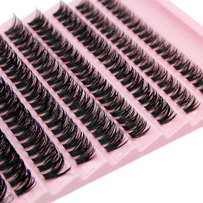8-16mm Mix Super Bunch 200 Uds pestañas grupos extensiones pestañas postizas C/D Curl 30D estilo encanto volumen ruso